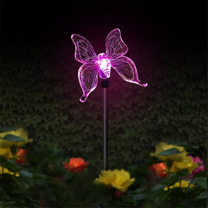 Butterfly Solar Garden Stake Lights Outdoor Color Changing Solar Lights